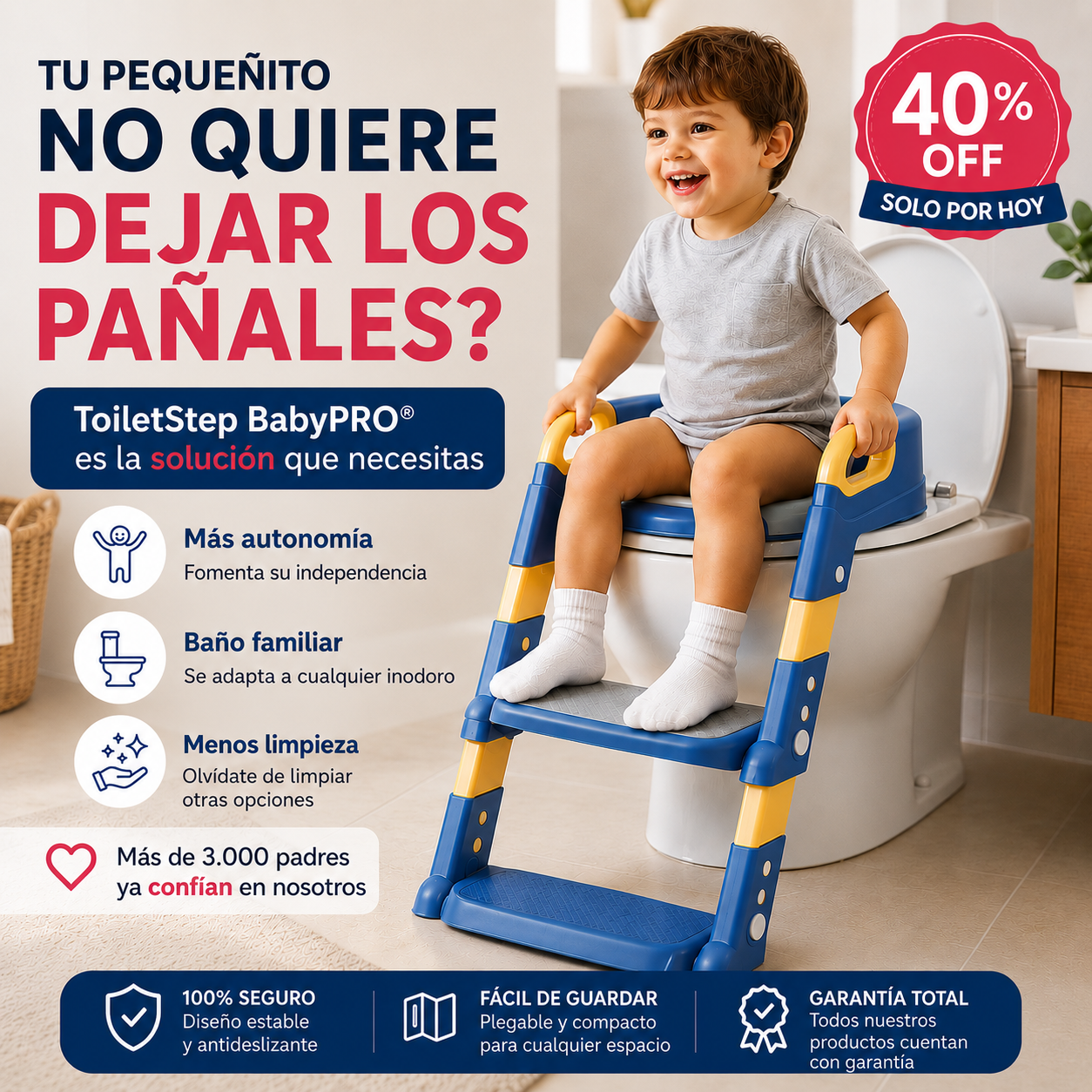 ToiletStep BabyPRO® Escalera infantil para inodoro